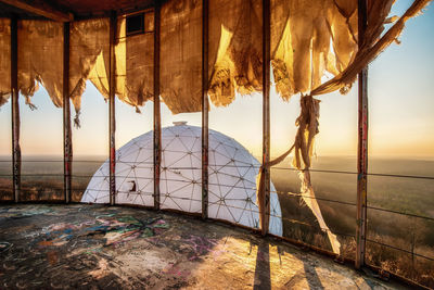 Interior of abandoned building at teufelsberg