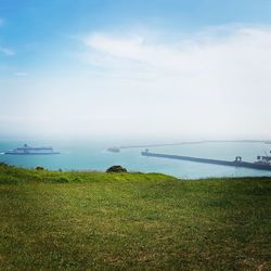 Scenic view of sea against sky