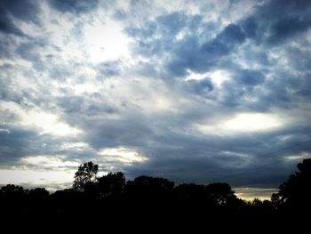 Low angle view of cloudy sky