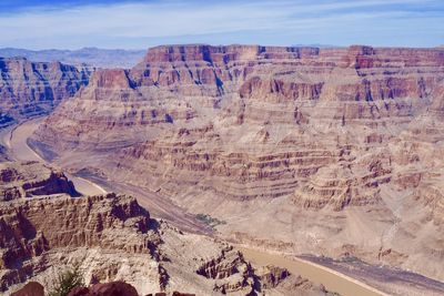 Aerial view of rock formations