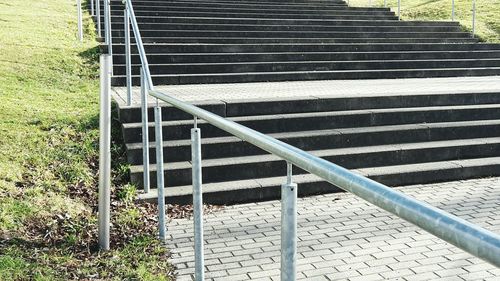 High angle view of staircase