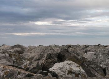 Rock formations against sky