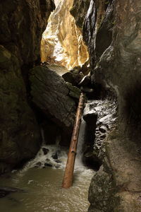 Rock formation in water