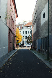Narrow alley in city