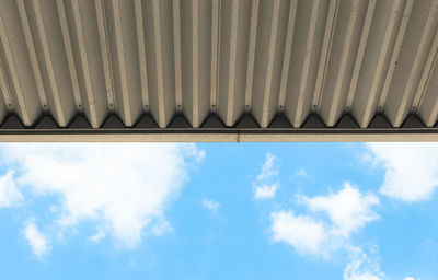 Low angle view of modern building against sky