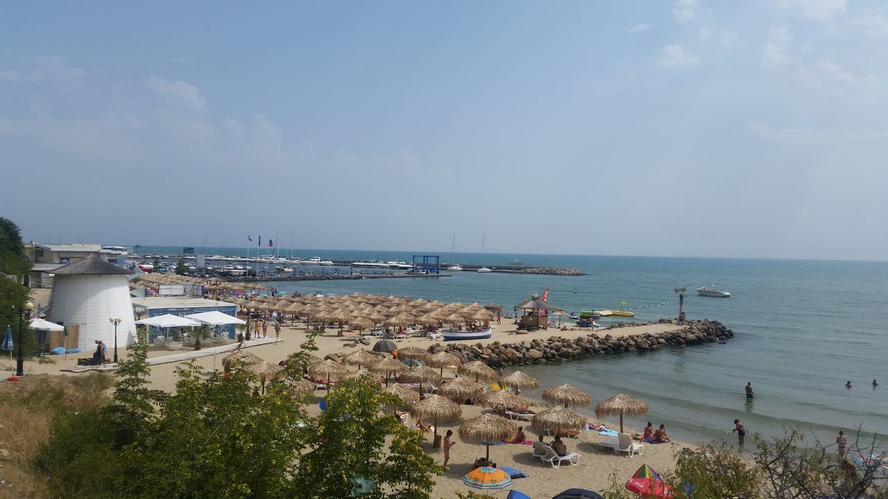 Beautiful day sea beach horizon over water vacations outdoors travel destinations summer clear sky