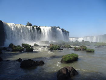 Scenic view of waterfall