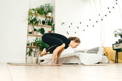 People relaxing on floor at home