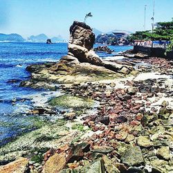 Rocks in sea