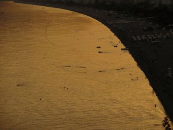 High angle view of beach