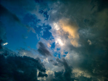 Low angle view of clouds in sky