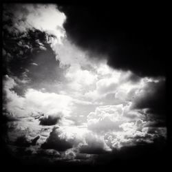 Low angle view of cloudy sky