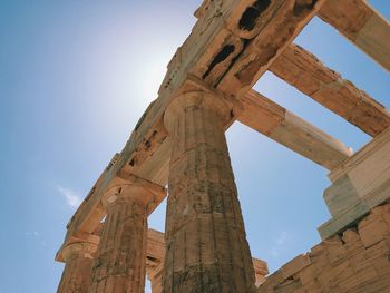 Low angle view of built structure against the sky