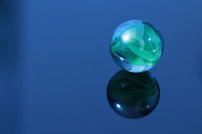 Close-up of bubbles in drinking glass