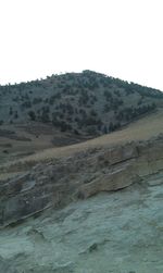 Scenic view of landscape against clear sky