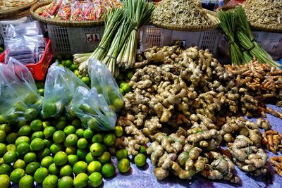 Close-up of vegetables for sale at market stall