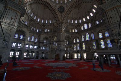 Low angle view of ceiling of mosque