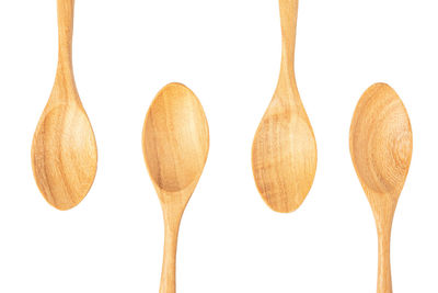 Directly above shot of bread against white background