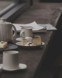 Close-up of cookies on table