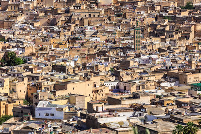 High angle view of townscape