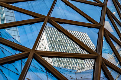 Low angle view of skylight