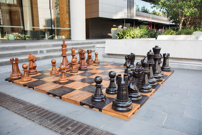 Close-up of chess pieces