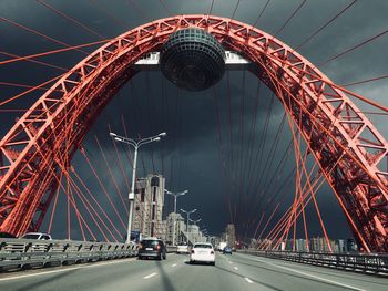 View of suspension bridge