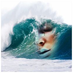 Portrait of man swimming in sea