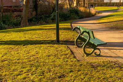 Bicycle parked in park