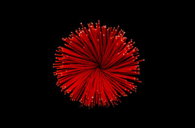 Close-up of fireworks over black background