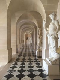 Statue in corridor
