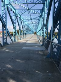 View of footbridge at railway bridge