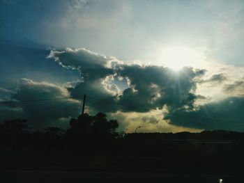 Scenic view of cloudy sky at sunset