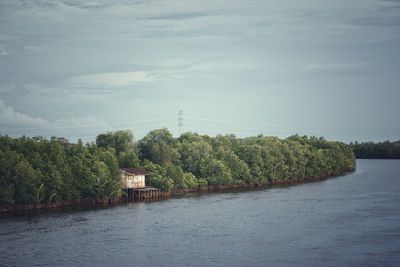 Scenic view of river against sky