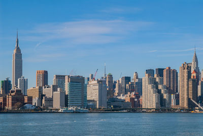 View of buildings in city at waterfront