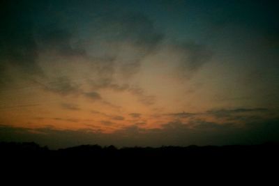 Scenic view of dramatic sky during sunset