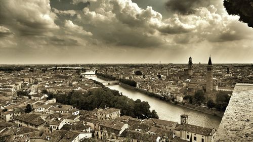 Scenic view of cityscape against sky