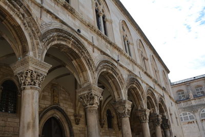 Low angle view of historical building