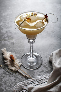 Close-up of drink on table