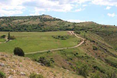 Scenic view of landscape against sky