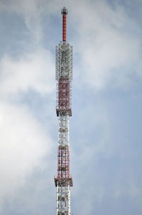 Low angle view of kl tower communications tower against sky