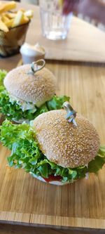 Close-up of food on table