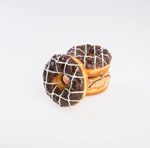 Close-up of orange against white background