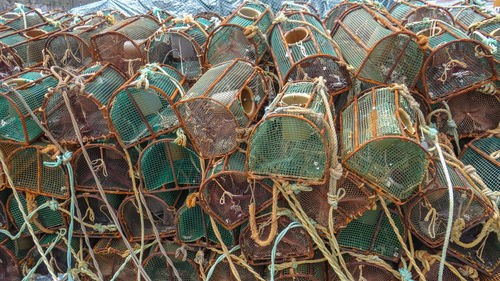 Full frame shot of fishing net
