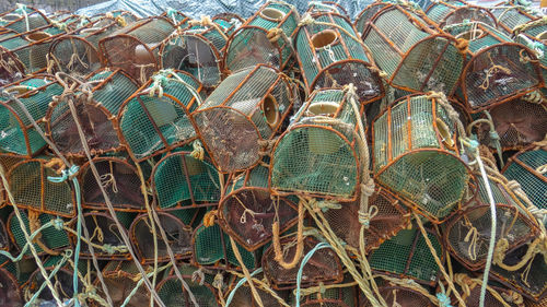 Full frame shot of fishing net