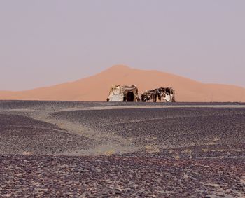 Huts at desert