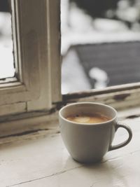 Close-up of coffee on table