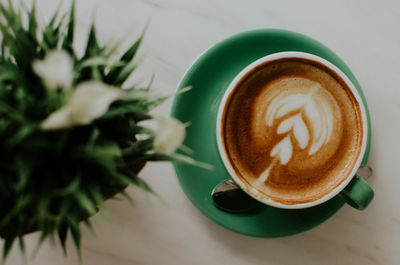 Close-up of coffee on table