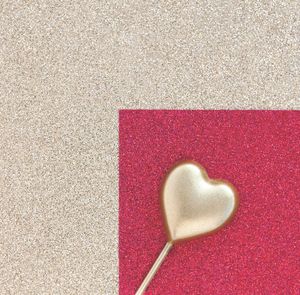 Directly above shot of heart shape cookies