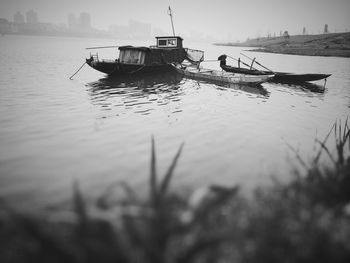 Boats in river